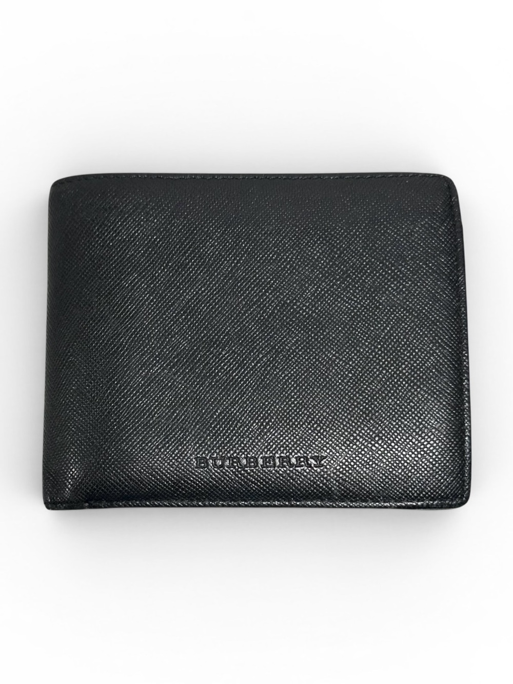 Burberry Black Leather & Nova Check Men’s Bifold Wallet
